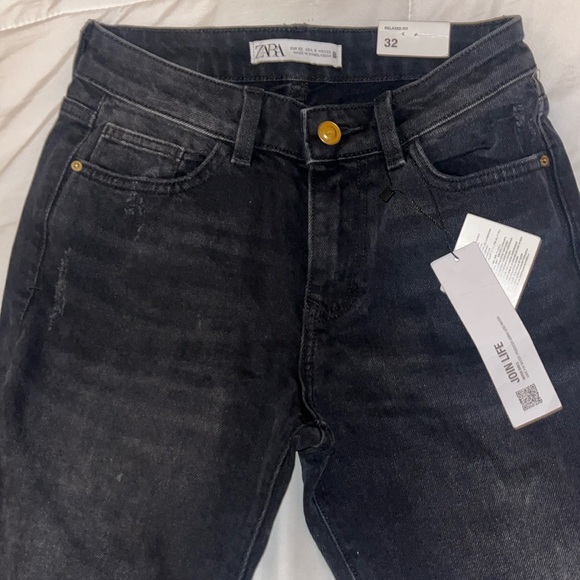 Zara Relaxed Jean Fit Black - Picture 1 of 3